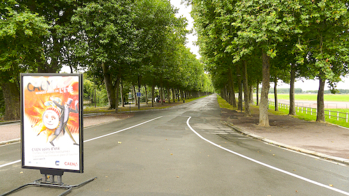 Caen circuit: a look down the Cours du Gneral Koenig