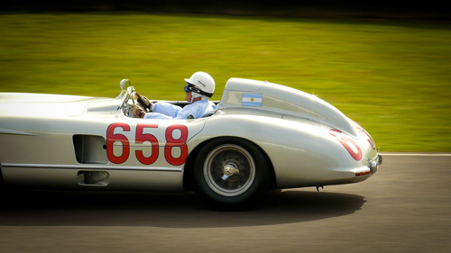 Stirling Moss, Mercedes 300 SLR, Goodwood Revival 2011