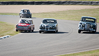 Rob Huff, Anthony Reid, Rowan Atkinson, Goodwood Revival 2012