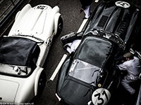 Rory Henderson/Darren Turner, AC Cobra, Ross Warburton/Andy Wallace, Jaguar E-type lowdrag coup, 2013 Goodwood Revival