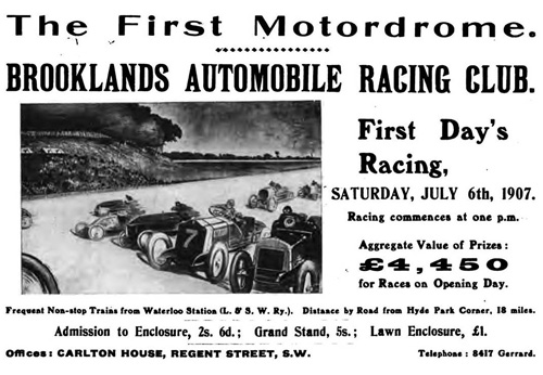 Brooklands 1907 announcement