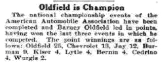 Oldfield is champion